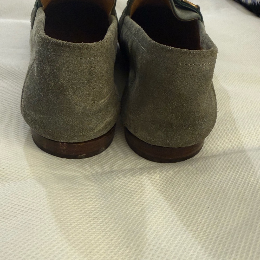 Gray Suede Loafers with Gold horsebit - Picture 6 of 6